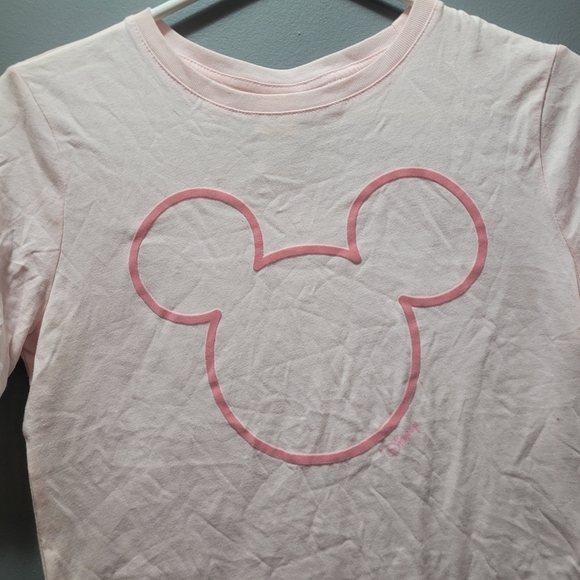H&M Mickey Mouse Pink T Shirt XS - Picture 2 of 6